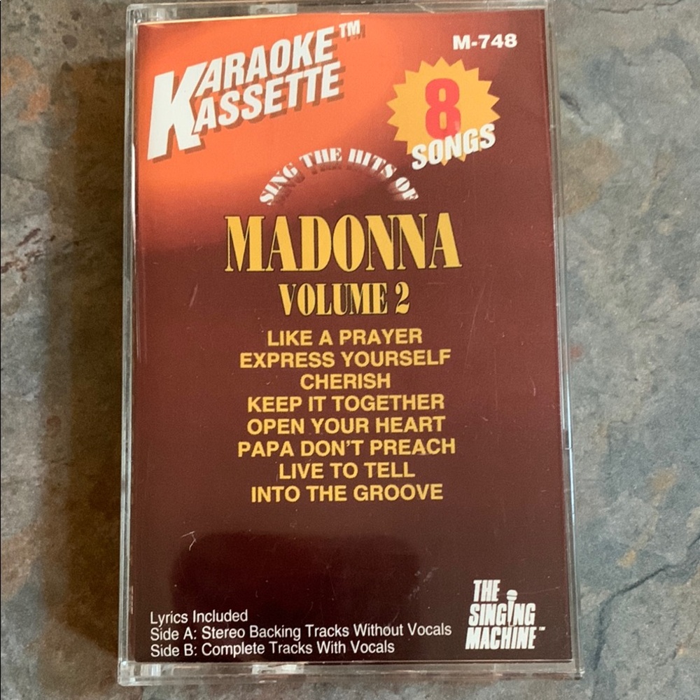 Madonna Volume 2 Karaoke Cassette